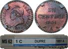 FRANCE Un centime Dupré, IIe République II REPUBLIC Paris 1851 (18mm, 2,00g, 6h) -
