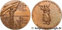 FRANCE Médaille, Cinquantenaire de la victoire PREMIÈRE GUERRE - WWI Monnaie de Paris 1968 (68,5mm, 171,85g, 12h) -