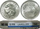 FRANCE 5 francs Lavrillier, aluminium, 9 ouvert PROVISIONAL GOVERNEMENT OF THE FRENCH REPUBLIC 1945 (31,12mm, 3,8g, 6h) -