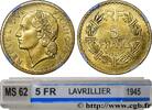 FRANCE 5 francs Lavrillier, bronze-aluminium PROVISIONAL GOVERNEMENT OF THE FRENCH REPUBLIC 1945 (31mm, 12g, 6h) -