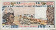 WEST AFRICAN STATES 5000 Francs WEST AFRICAN STATES 5000 Francs 1977 F -