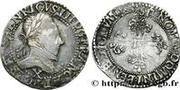 FRANCE Demi-franc au col plat HENRY III Amiens 1587 (29mm, 7,07g, 7h) -