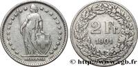 SWITZERLAND 2 Francs Helvetia SWITZERLAND Berne - B 1901 (27,2mm, 9,79g, h) -