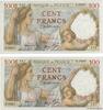 FRANCE 100 Francs SULLY Consécutifs FRANCE 100 Francs SULLY Consécutifs 1942 UNC- -