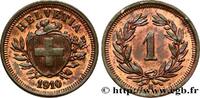 SWITZERLAND 1 Centime (Rappen) Croix Suisse SWITZERLAND Berne 1910 (16mm, 1,50g, 12h) -