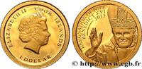 COOK ISLANDS 5 Dollars Proof Elisabeth II / Benoît XVI COOK ISLANDS 2013 (11mm, 0,5g, 12h) -
