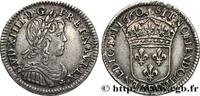 FRANCE Douzième d'écu, portrait à la mèche longue LOUIS XIV THE SUN KING Tours 1660 (21mm, 2,22g, 6h) -