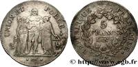 FRANCE 5 francs Union et Force, Union serré, seulement gl DIRECTOIRE Paris 1799 (37,48mm, 25,05g, 6h) -