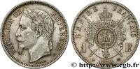 FRANCE 1 franc Napoléon III, tête laurée SECOND EMPIRE Strasbourg 1870 (23mm, 4,90g, 6h) -