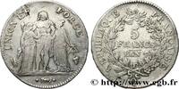 FRANCE 5 francs Union et Force, Union serré, avec glands DIRECTOIRE Perpignan 1799 (37mm, 24,58g, 6h) -