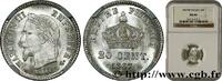 FRANCE 20 centimes Napoléon III, tête laurée, grand modul SECOND EMPIRE Strasbourg 1867 (16mm, 1g, 6h) -
