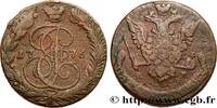 RUSSIA 5 Kopecks Catherine II RUSSIA Ekaterinbourg 1776 (40,5mm, 50,82g, 12h) -
