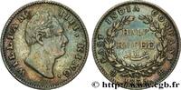 BRITISH INDIA 1/2 Roupie William IV BRITISH INDIA Bombay 1835 (24,50mm, 5,70g, 12h) -