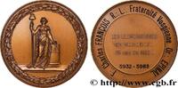 FRANCE Médaille, 25e anniversaire, Franc-maçonnerie FRANC - MAÇONNERIE 1983 (57,5mm, 86,69g, 12h) -