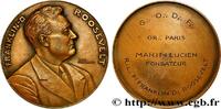FRANCE Médaille, Loge Président Franklin Roosevelt FRANC - MAÇONNERIE n.d. (67,5mm, 146,59g, 12h) -