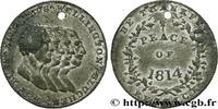 FRANCE Médaille, Paix de 1814 GRANDE-BRETAGNE - GEORGES III 1814 (27,5mm, 5,97g, 12h) -