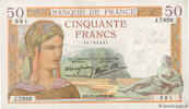 FRANCE 50 Francs CÉRÈS modifié FRANCE 50 Francs CÉRÈS modifié 1938 XF+ -