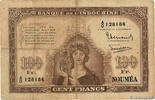 NEW CALEDONIA 100 Francs 1942 NEW CALEDONIA 100 Francs 1942 VG fS 112.80 £ Tax included +  15.62 £ shipping