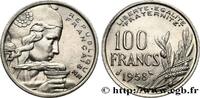 FRANCE 100 francs Cochet, chouette IV REPUBLIC 1958 (24mm, 6,00g, 6h) -