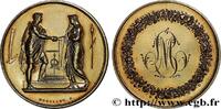 FRANCE Médaille de mariage, Couple antique AMOUR ET MARIAGE 1877 (35mm, 18,1g, 12h) -