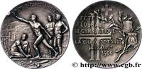 FRANCE Médaille, Fête fédérale de gymnastique SUISSE La Chaux-de-Fonds 1900 (34,5mm, 18,04g, 12h) -
