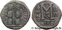 THE EMPIRE FROM ANASTASIUS TO MAURICE TIBERIUS (49 Follis JUSTIN II and SOPHIA Nicomédie 568-569 (30mm, 14,24g, 6h) -