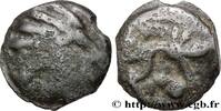 FRANCE Potin à la tête “d’indien” et au sanglier SENONES (Area of Sens) c. avant 52 AC. (15,5mm, 3,62g, 9h) -