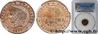 FRANCE 1 centime Cérès III REPUBLIC Paris 1877 (15mm, 1g, 6h) -