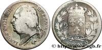 FRANCE 2 francs Louis XVIII LOUIS XVIII Perpignan 1823 (27mm, 9,60g, 6h) -