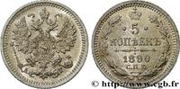 RUSSIA 5 Kopecks 1890 RUSSIA Saint-Petersbourg 1890 (15mm, 0,91g, 12h) VZ 60.74 £ Tax included +  15.62 £ shipping
