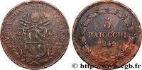 VATICAN AND PAPAL STATES 5 Baiocchi au nom de Pie IX an IV VATICAN AND PAPAL STATES Rome 1849 (39,mm, 38,68g, 6h) -