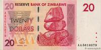 ZIMBABWE 20 Dollars ZIMBABWE 20 Dollars 2007 XF -