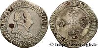 FRANCE Franc au col plat HENRY III Toulouse 1586 (35,5mm, 13,77g, 3h) -