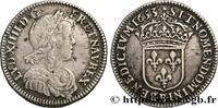 FRANCE Douzième d'écu, portrait à la mèche longue LOUIS XIV THE SUN KING Rouen 1651 (20mm, 2,24g, 6h) -