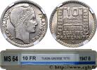 FRANCE 10 francs Turin, grosse tête PROVISIONAL GOVERNEMENT OF THE FRENCH REPUBLIC Beaumont-Le-Roger 1947 (26mm, 7,00g, 6h) -