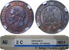 FRANCE Deux centimes Napoléon III, tête nue SECOND EMPIRE Bordeaux 1853 (20mm, 2,05g, 6h) -