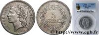 FRANCE Essai de 5 francs Lavrillier, aluminium PROVISIONAL GOVERNEMENT OF THE FRENCH REPUBLIC 1945 (31mm, g, 6h) -