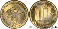 CENTRAL AFRICAN STATES Essai de 10 Francs antilopes CENTRAL AFRICAN STATES Paris 1974 (23mm, g, 6h) -