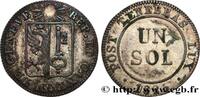 SWITZERLAND - REPUBLIC OF GENEVA 1 Sol 6 Deniers SWITZERLAND - REPUBLIC OF GENEVA 1825 (19,5mm, 0,98g, 12h) -