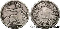 SWITZERLAND - CONFEDERATION OF HELVETIA 1 Franc Helvetia assise SWITZERLAND - CONFEDERATION OF HELVETIA Paris 1850 (23mm, 4,83g, 12h) -