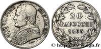 VATICAN AND PAPAL STATES 20 Baiocchi Pie IX an XX VATICAN AND PAPAL STATES Rome 1865 (24mm, 5,27g, 6h) -
