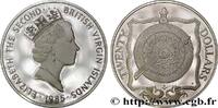 BRITISH VIRGIN ISLANDS 20 Dollars Proof Elisabeth II / nocturlabe BRITISH VIRGIN ISLANDS 1985 (38mm, 19g, h) -