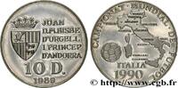ANDORRA (PRINCIPALITY) 10 Diners Proof Coupe du Monde 1990 ANDORRA (PRINCIPALITY) 1989 (32mm, 12,01g, 12h) -