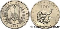 DJIBOUTI Essai de 100 Francs emblème / dromadaires DJIBOUTI Paris 1977 (30mm, 12,10g, 6h) -