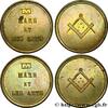 FRANCE MARS ET LES ARTS - LOT DE DEUX JETONS LOGES A L’ORIENT DE PARIS - LOGES PARISIENNES 1806 (23mm, 4g, 12h) -