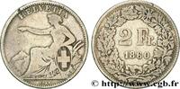 SWITZERLAND 2 Francs Helvetia SWITZERLAND Berne 1860 (27mm, 9,61g, 6h) -
