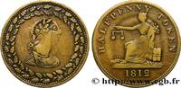 BRITISH TOKENS OR JETTONS 1/2 Penny BRITISH TOKENS OR JETTONS 1812 (27mm, 5,45g, 6h) -
