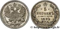 RUSSIA 5 Kopecks 1892 RUSSIA Saint-Petersbourg 1892 (15mm, 0,93g, 12h) VZ 39.05 £ Tax included +  15.62 £ shipping
