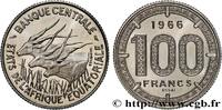 EQUATORIAL AFRICAN STATES Essai de 100 Francs antilopes EQUATORIAL AFRICAN STATES Paris 1966 (25mm, 12,05g, 6h) -