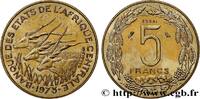 CENTRAL AFRICAN STATES Essai de 5 Francs antilopes CENTRAL AFRICAN STATES Paris 1973 (20mm, 2,93g, 6h) -